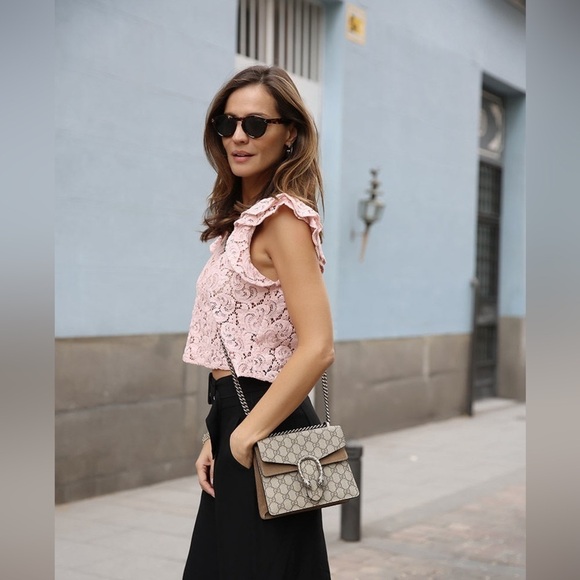 Zara Woman’s Pink Lace Top Small - Picture 3 of 13